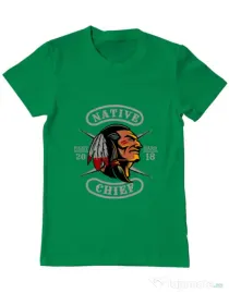 Tricou ADLER barbat Native chief Verde mediu