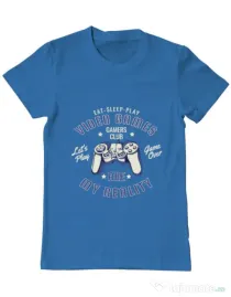 Tricou ADLER barbat My reality Albastru azuriu