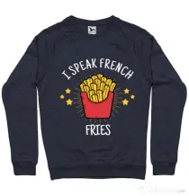 Bluza ADLER barbat I speak french Denim inchis