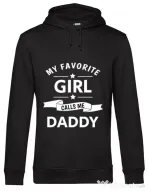 Hoodie barbat cu gluga My favorite girl Negru