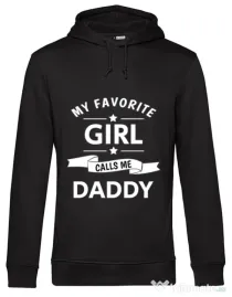 Hoodie barbat cu gluga My favorite girl Negru