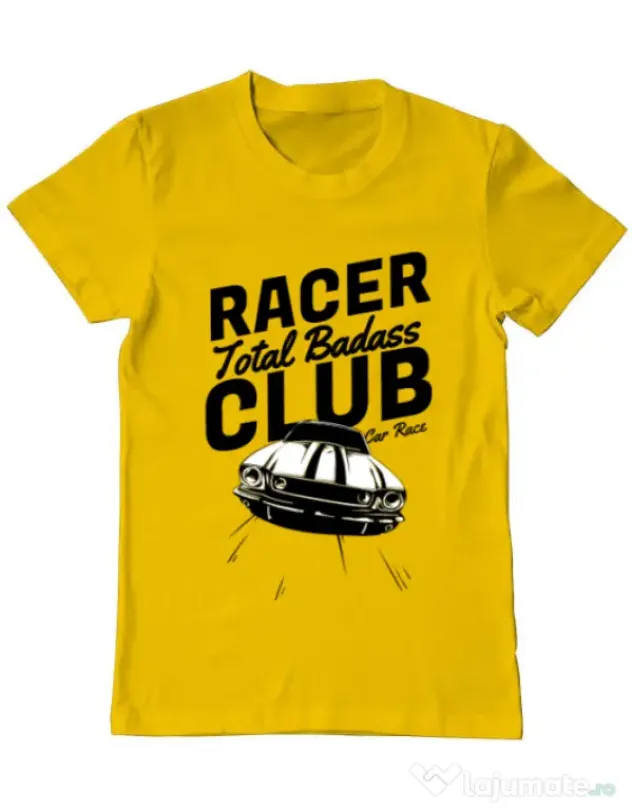 Tricou ADLER barbat Total badass Galben