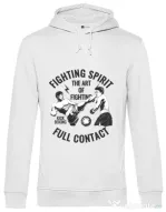 Hoodie barbat cu gluga Kick boxing Alb