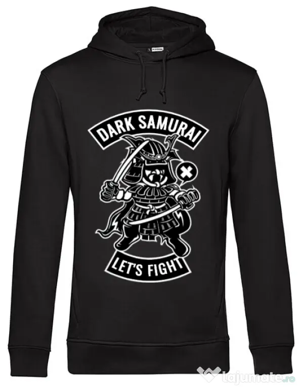 Hoodie barbat cu gluga Dark samurai Negru