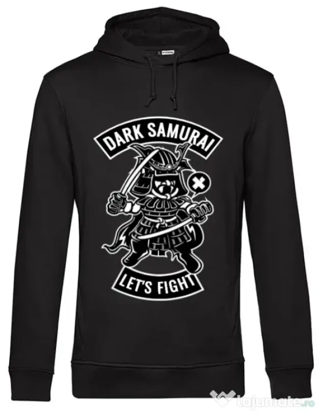 Hoodie barbat cu gluga Dark samurai Negru