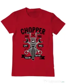 Tricou ADLER barbat Chopper Rosu