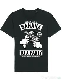 Tricou STANLEY STELLA barbat Banana Party Negru