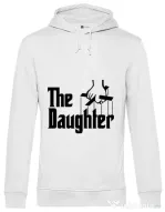 Hoodie barbat cu gluga The daughter Alb
