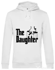 Hoodie barbat cu gluga The daughter Alb