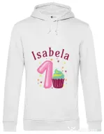 Hoodie barbat cu gluga First Birthday Alb