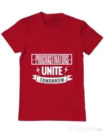 Tricou ADLER barbat Procrastinators Rosu