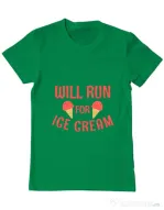 Tricou ADLER barbat Running for ice cream Verde mediu