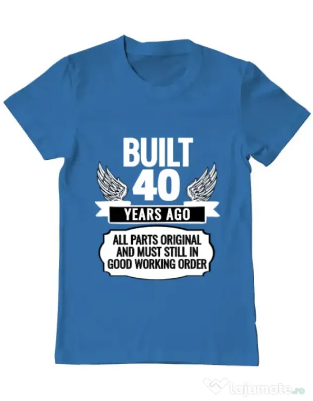 Tricou ADLER barbat Original parts Albastru azuriu