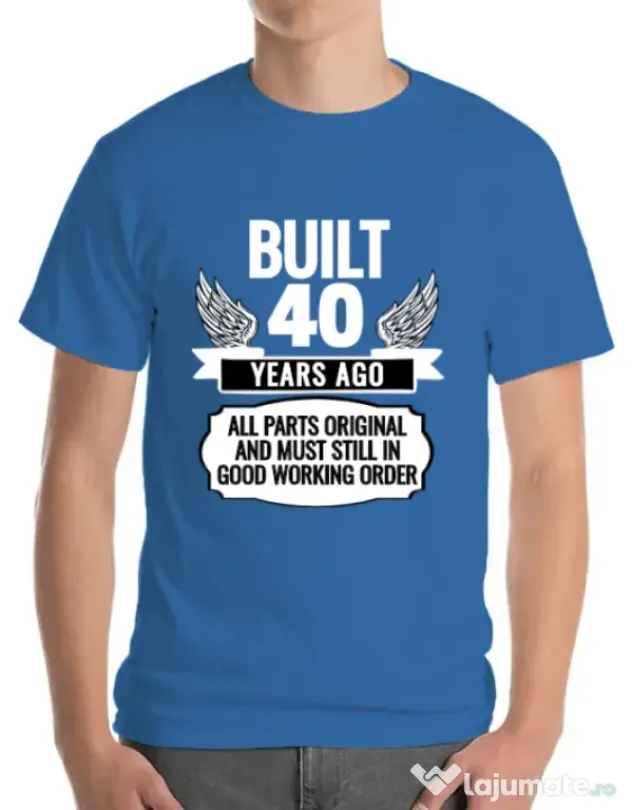 Tricou ADLER barbat Original parts Albastru azuriu