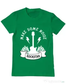 Tricou ADLER barbat Make some noise Verde mediu
