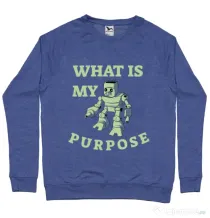 Bluza ADLER barbat What is my purpose Albastru melanj