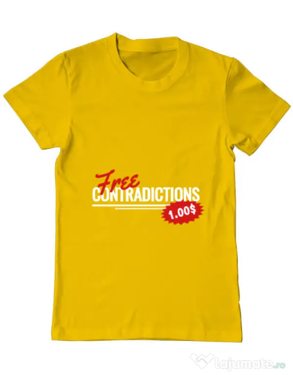 Tricou ADLER barbat Free contradictions Galben