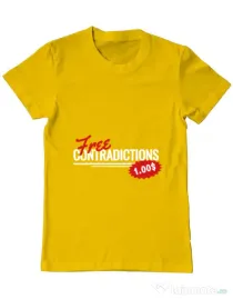 Tricou ADLER barbat Free contradictions Galben