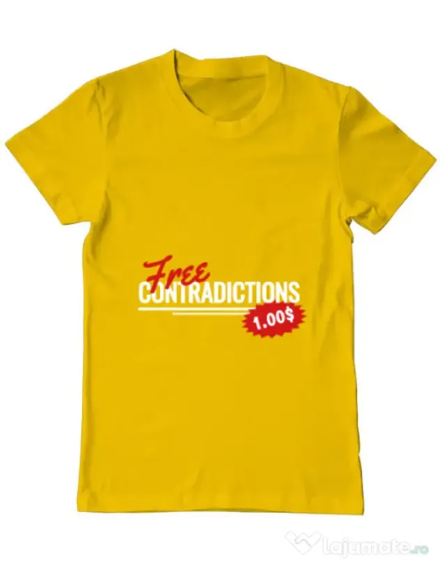 Tricou ADLER barbat Free contradictions Galben