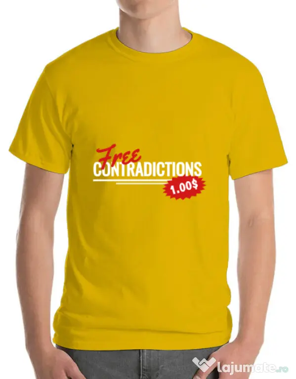Tricou ADLER barbat Free contradictions Galben