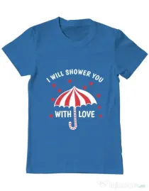 Tricou ADLER barbat Raining love Albastru azuriu
