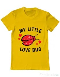 Tricou ADLER barbat My little love bug Galben