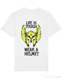 Tricou STANLEY STELLA barbat Life is tough Alb