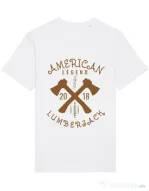 Tricou STANLEY STELLA barbat American lumberjack Alb