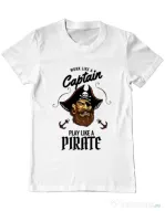 Tricou ADLER barbat Play like a pirate Alb