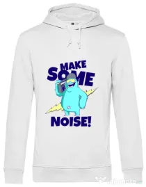 Hoodie barbat cu gluga Party starter Alb