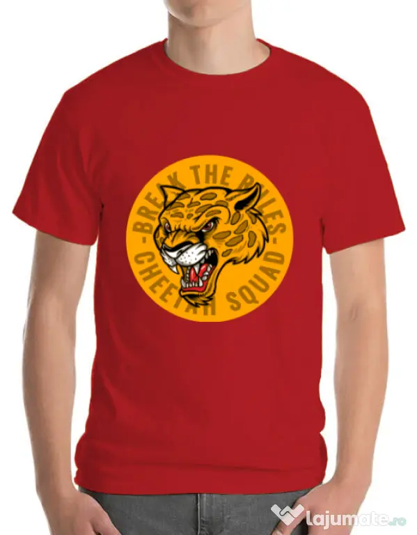 Tricou ADLER barbat Break the rules Rosu