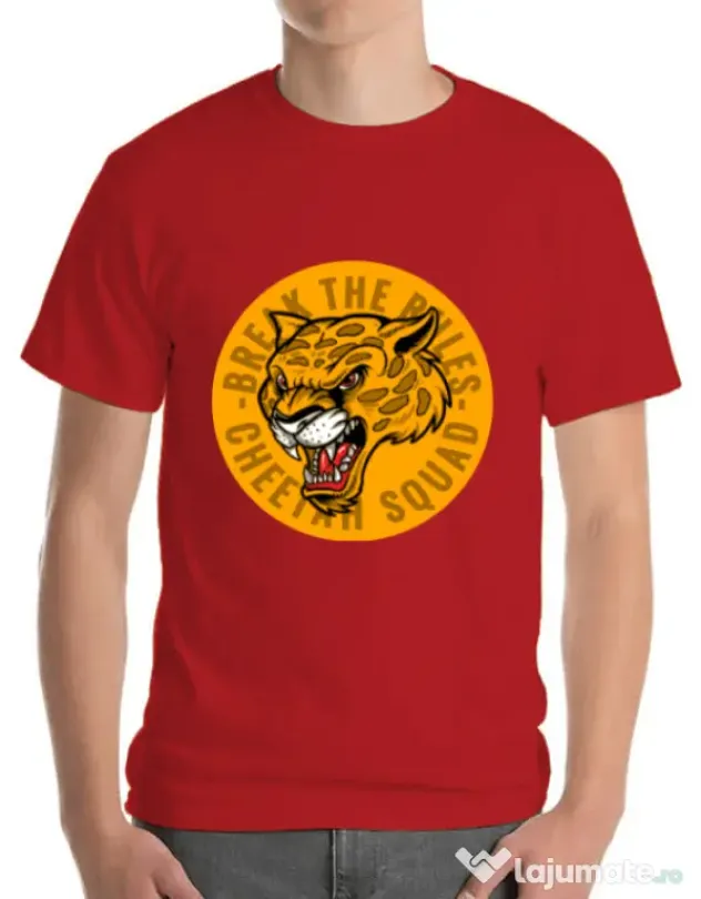 Tricou ADLER barbat Break the rules Rosu