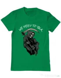 Tricou ADLER barbat We need to talk Verde mediu