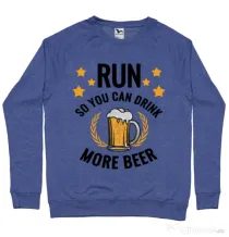 Bluza ADLER barbat Drinking more beer Albastru melanj