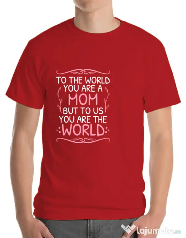 Tricou ADLER barbat You are the world Rosu