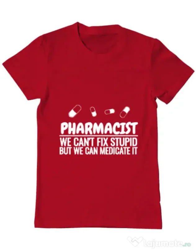 Tricou ADLER barbat Pharmacist Rosu