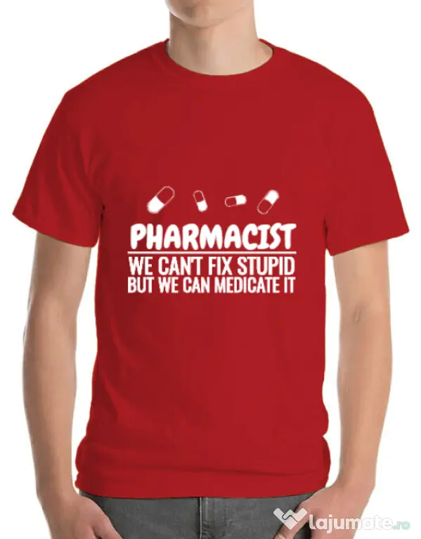 Tricou ADLER barbat Pharmacist Rosu