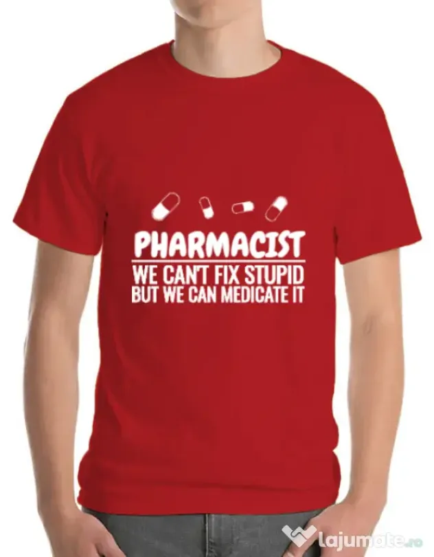 Tricou ADLER barbat Pharmacist Rosu