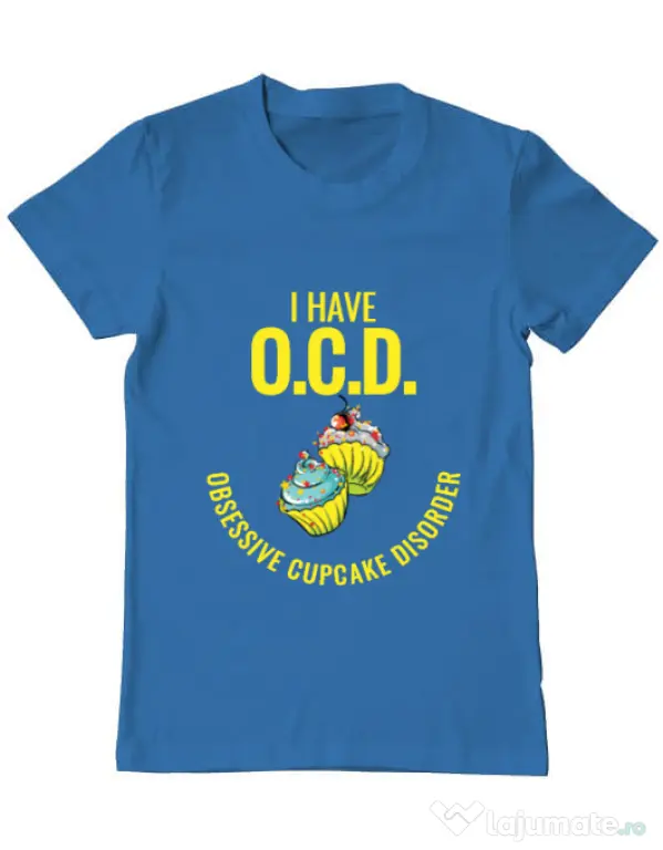 Tricou ADLER barbat Obsessive cupcake disorder Albastru azuriu