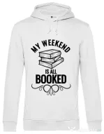 Hoodie barbat cu gluga All booked Alb