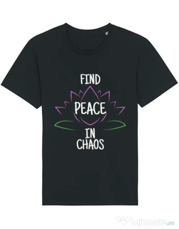 Tricou STANLEY STELLA barbat Find peace Negru