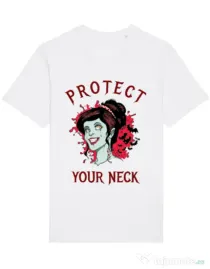Tricou STANLEY STELLA barbat Protect your neck Alb