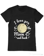 Tricou ADLER barbat To the moon and back Negru