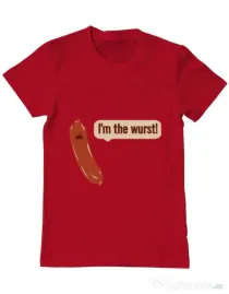 Tricou ADLER barbat I’m the wurst Rosu