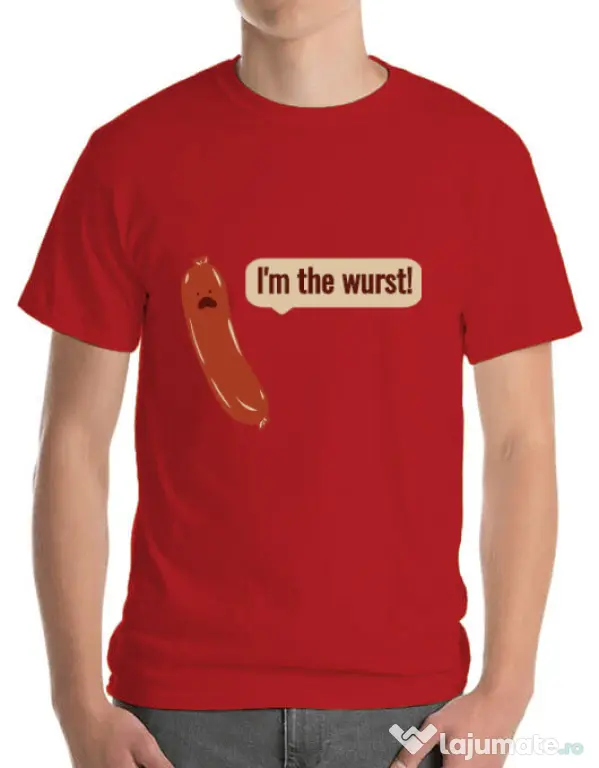 Tricou ADLER barbat I’m the wurst Rosu
