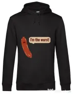 Hoodie barbat cu gluga I’m the wurst Negru