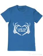 Tricou ADLER barbat Love you to death Albastru azuriu