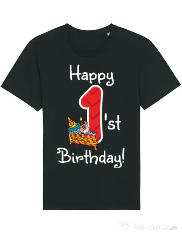 Tricou STANLEY STELLA barbat Happy Birthday! Negru