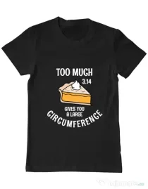 Tricou ADLER barbat Too much pie Negru