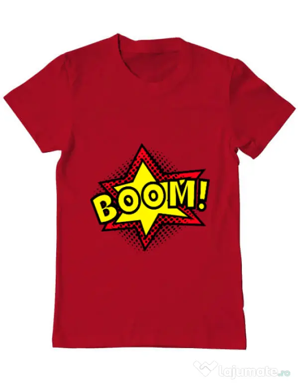 Tricou ADLER barbat Boom! Rosu